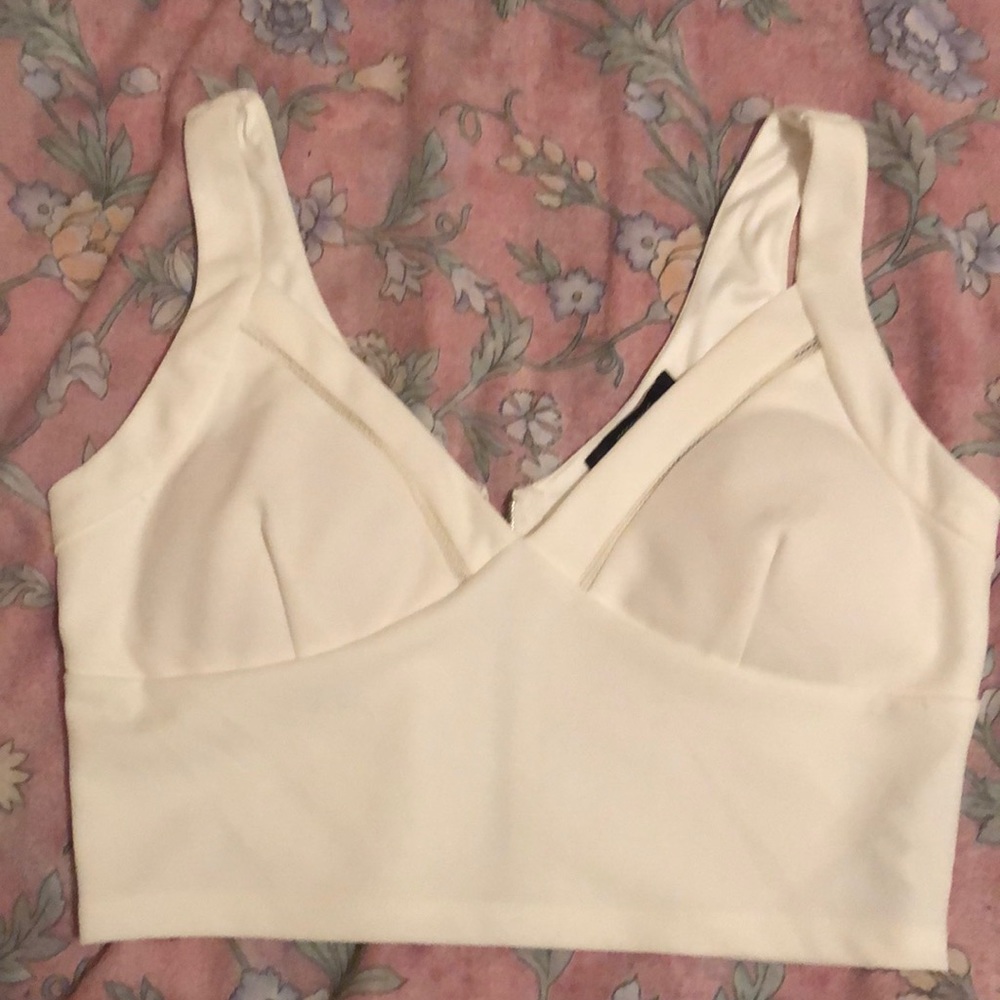 Forever 21 ivory crop top